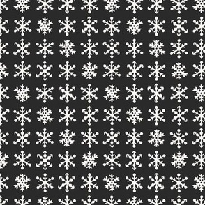 Snowflakes Grid - Dark - Small Scale