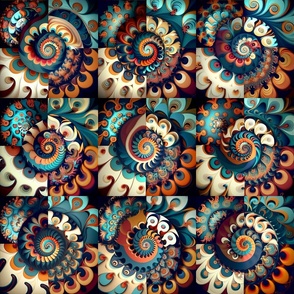 24 inch Spiral Squares Dancing Quilt