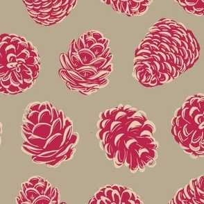 Viva Magenta Pine Cones