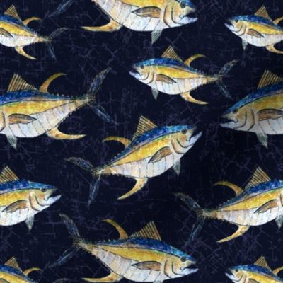 Mini Scale - yellowfin tuna pattern- 7 inch repeat 