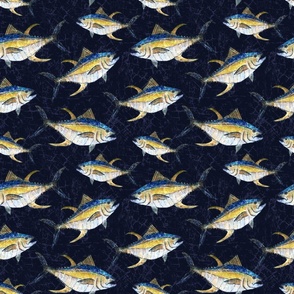 Small Scale - yellowfin tuna pattern - 9 inch repeat 
