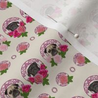 pug vintage wall paper, pug love:)