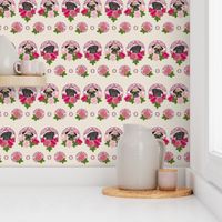 pug vintage wall paper, pug love:)