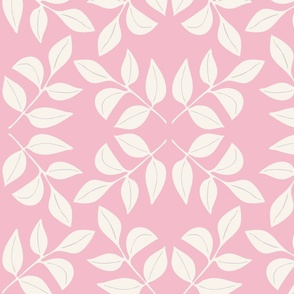 Calliope Trellis - 1657 jumbo - Cream on Petal Pink