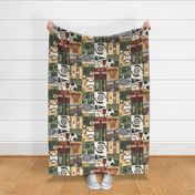 Sports - Vintage Multi Sport Wholecloth Cheater 6" Quilt - MVP Collection
