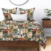 Sports - Vintage Multi Sport Wholecloth Cheater 6" Quilt - MVP Collection