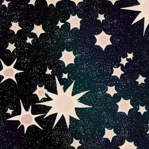 Abstract Stars  and cosmic clouds on Night Sky by kedoki