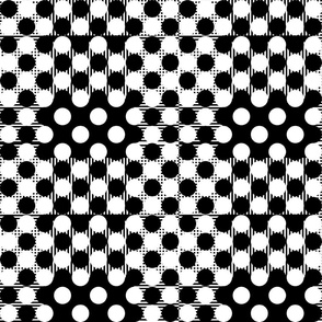 Black And White  Geometric Polka Dots Small