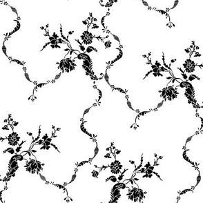 Black And White Floral Small