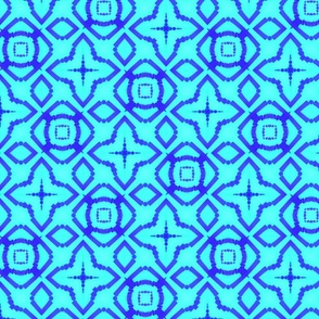 Bright blue abstract geometric pattern