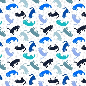 medium// Hot Cats // blue vibes kawaii cats