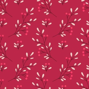 Solid Carmine Red Fabric, Wallpaper and Home Decor