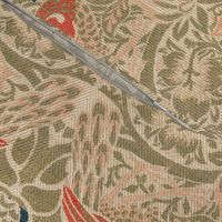 Peacock and Dragon by William Morris - LARGE Sand antiqued restored reconstruction 