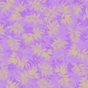 leaves_vine_tan_lavender_orchid