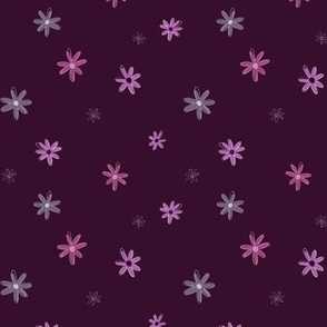 Dark Magenta Daisy Floral Accent - Wild Fields Collection by Makewells