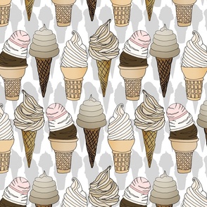 Ice Cream Cones (White) 