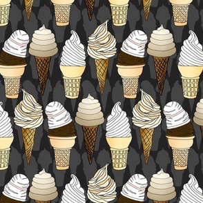 Ice Cream Cones (Black) 