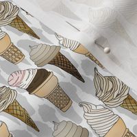 Ice Cream Cones (White tiny scale)  