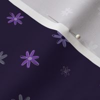 Deep Purple Daisy Floral Accent - Wild Fields by Makewells