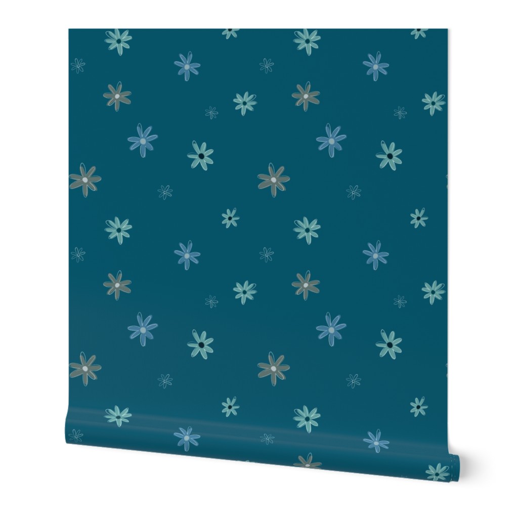 Blue Daisy Floral Accent - Wild Fields by Makewells