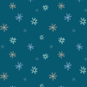 Blue Daisy Floral Accent - Wild Fields by Makewells