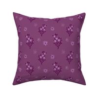 Magenta Floral Hand drawn accent - Wild Fields Collection by Makewells