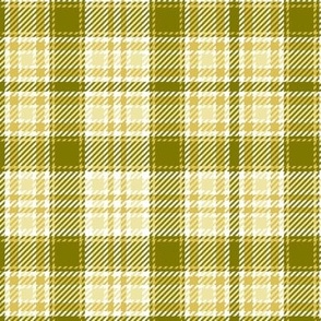 Railroads and Fields Plaid in Asparagus Green and Yellows