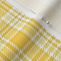 Railroads and Fields Plaid in Baby Yellows
