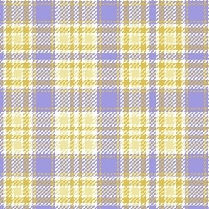 Railroads and Fields Plaid in Baby Purple and Yellows