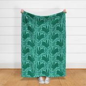 Shibori Rabbit on green