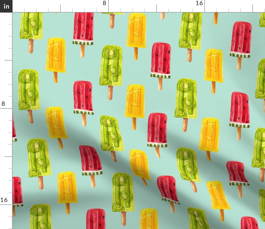 Watercolor Summer Ice Lolly Large