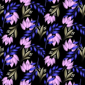 Folk Floral Indigo