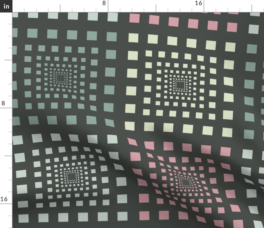 Receding Squares multi pastels.