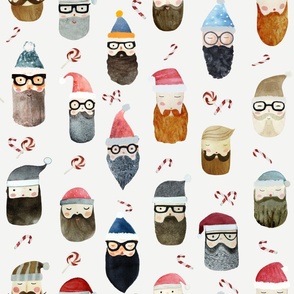 Hipster Christmas - Santa faces L