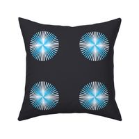 Fan Circles Light Blue Dark Grey