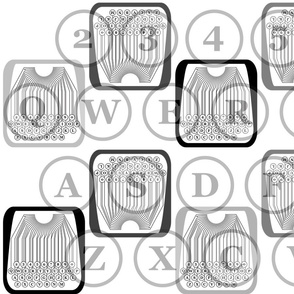 typewriter number letter pattern