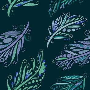 Feathers in the Wind | teal 