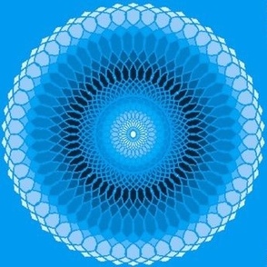 Blue Monochrome Mandala