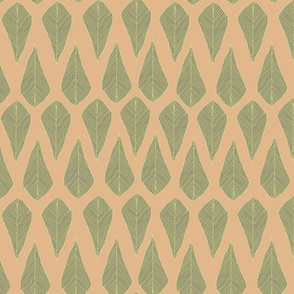 Diamond leaves and salmon background