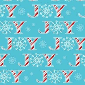 Joy Snowflakes on Blue - XL