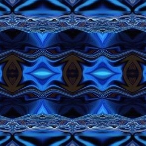 Blue and White Metal Waves 2