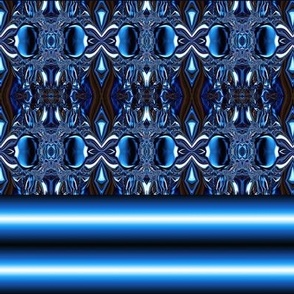 Blue and White Metal Waves 6