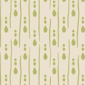 Green Water Drops on Cream  - blender print