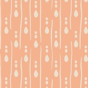 Cream Water Drops on Peach- blender print