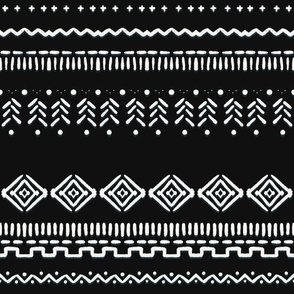 Black and white Mud Cloth | Large Scale