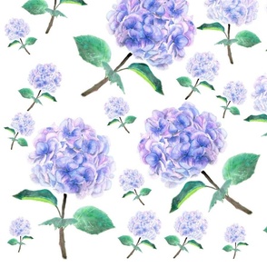 blue forget me not pattern watercolor 