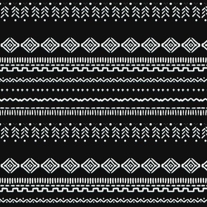 Black and white Mud Cloth | Medium Scale