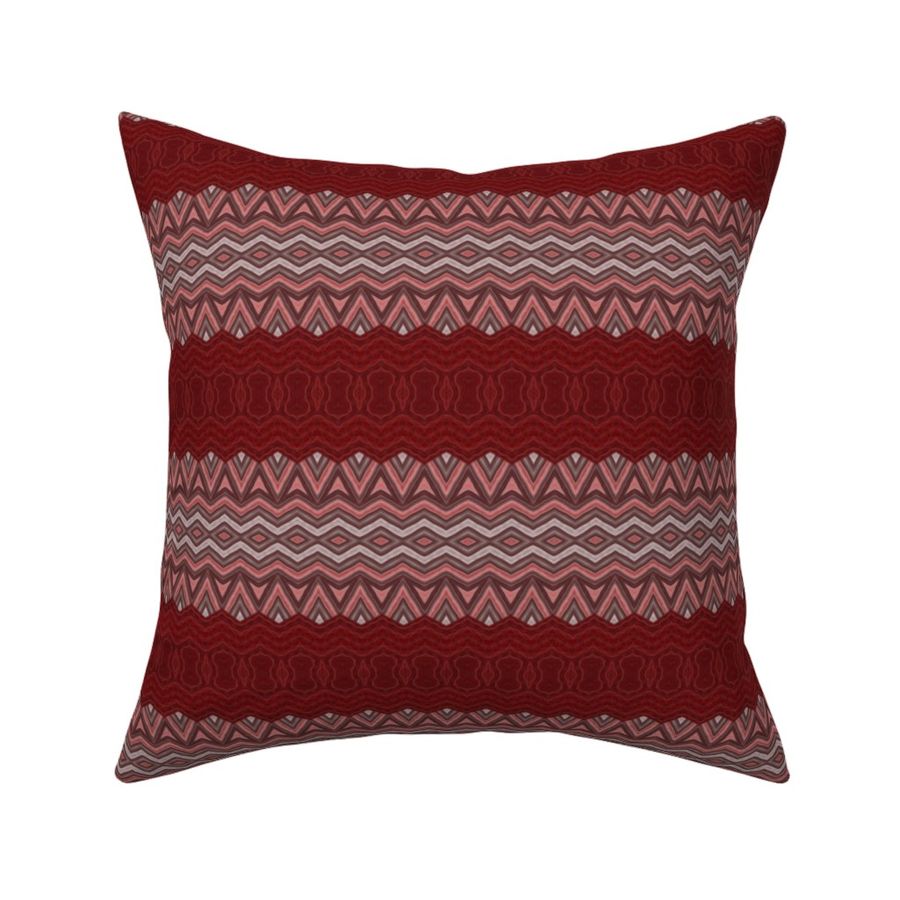 tribal row - red coral taupe