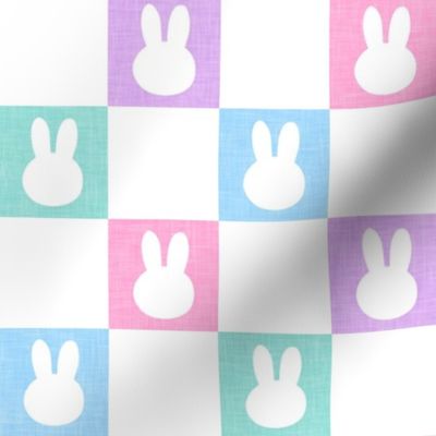 (2" scale) Bunny Checks - Easter - multi pastels - LAD22