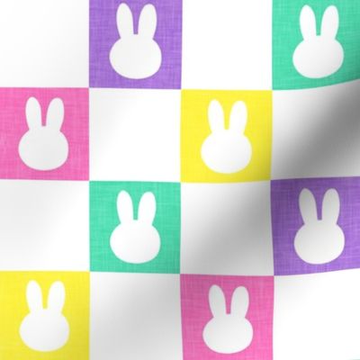 (2" scale) Bunny Checks - Easter - multi - LAD22